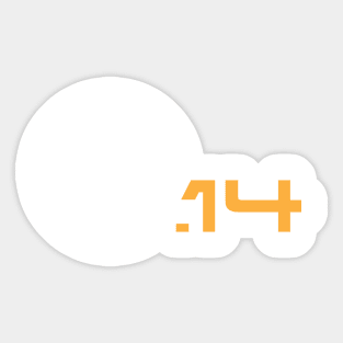 Simple 3.14 Pi Sticker